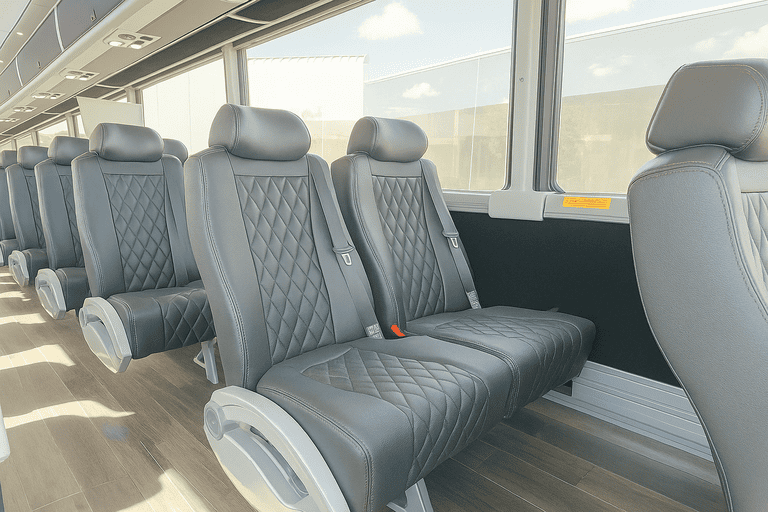 interior of Charter Bus Rental Auburn charter bus